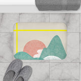 Landscape with Yellow Stripes Bath Mat Home Accents
