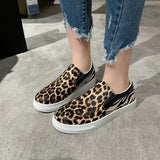 Leopard PU Leather Sneakers