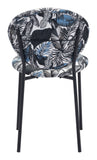 18.1" x 23.6" x 32.3" Leaf Multicolor & Black, Steel & Plywood, Chair