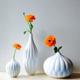 Collection of 3 Textured Porcelain Vases