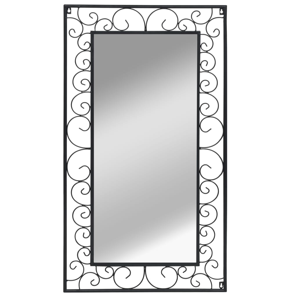 Wall Mirror Rectangular 19.6"x31.4" Black