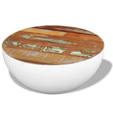 Bowl Shaped Coffee Table Solid Reclaimed Wood 23.6"x23.6"x11.8"