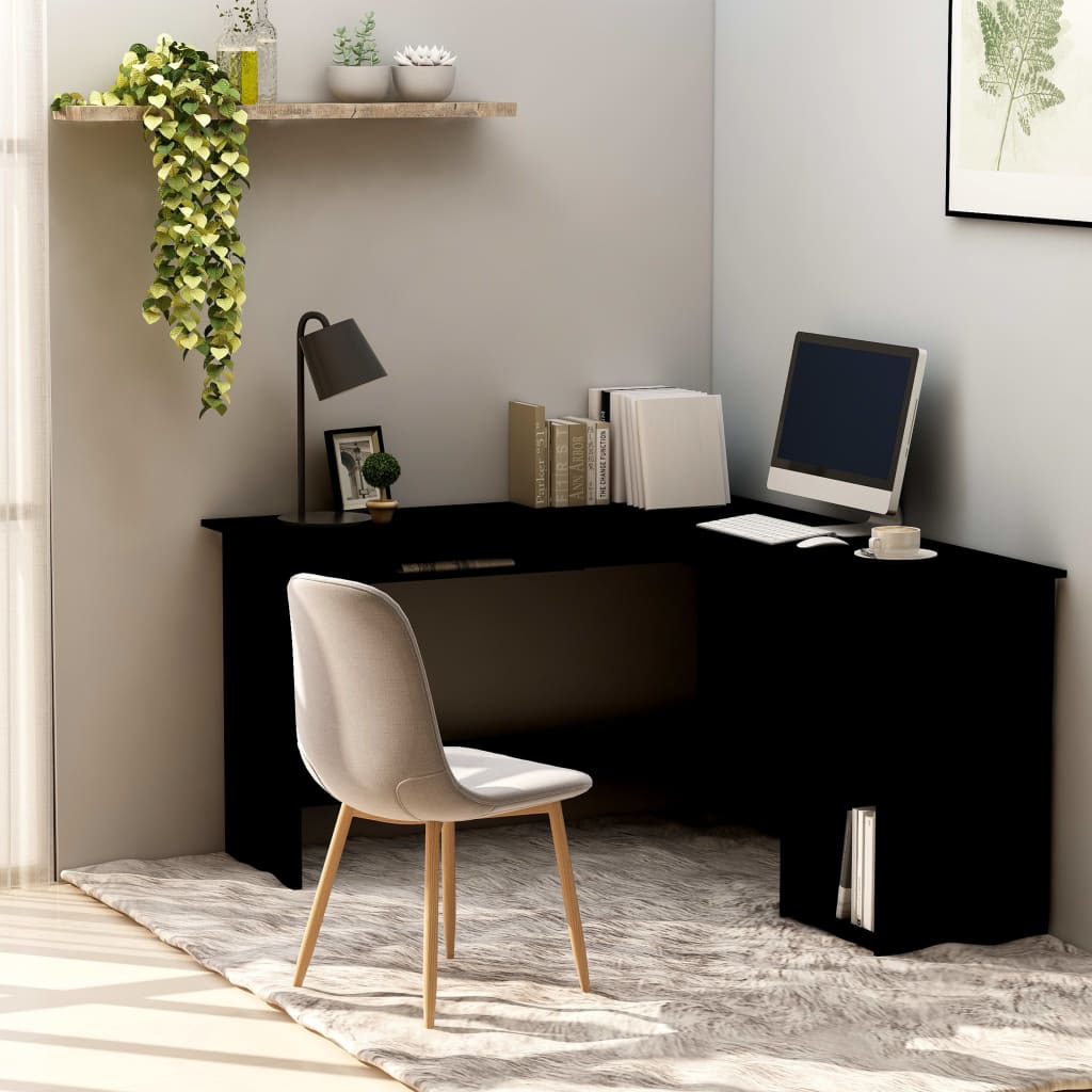 L-Shaped Corner Desk White 47.2"x55.1"x29.5" Chipboard