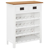 Wine Cabinet 28.3"x12.6"x35.4" Solid Oak Wood