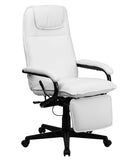 Offex High Back White Leather Executive Reclining Office Chair