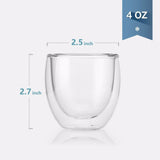 Double Layers 80ML Heat resistant Glass Materal