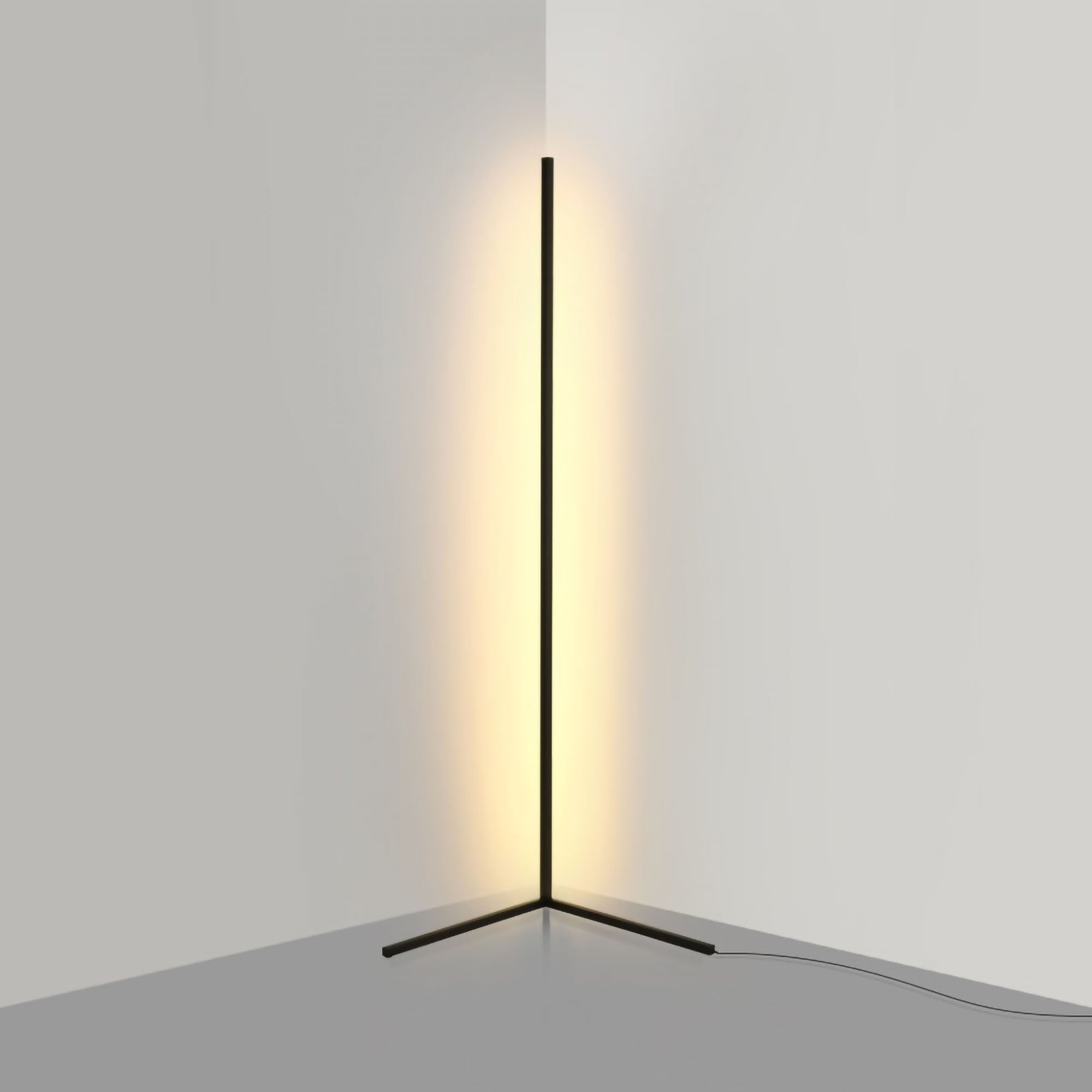Corner Floor Lamp, Minimalist RGB LED Light