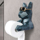 Animal Head Statue Figurine Hanging Tissue Holder Toilet Washroom Wall