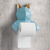 Animal Head Statue Figurine Hanging Tissue Holder Toilet Washroom Wall