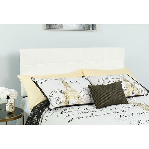 Bedford Tufted Upholstered Twin Size Headboard in Fabric