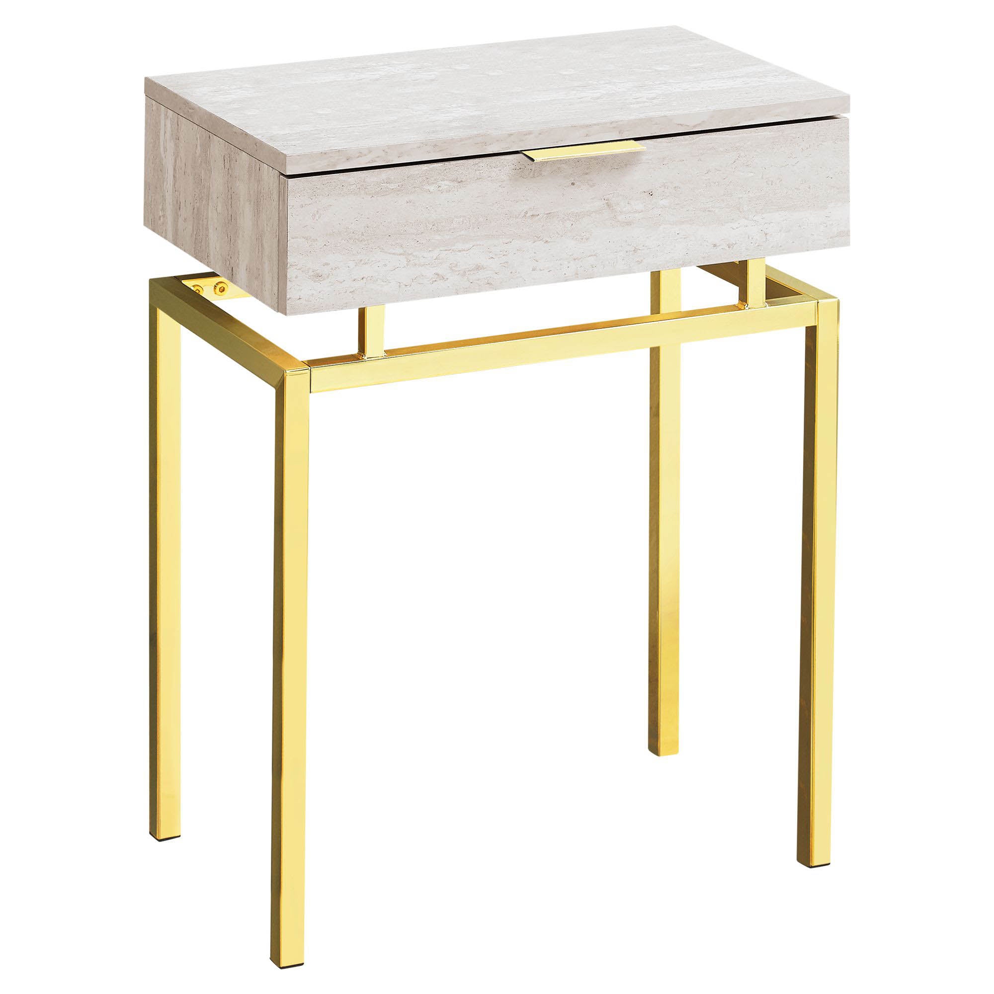 Monarch Specialties I Accent, END Table, Night Stand, BEIGE