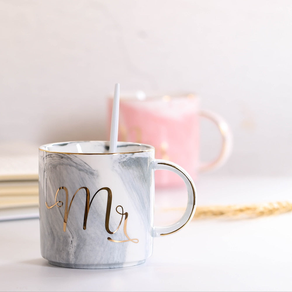 Marble Ceramic Coffee Mug 380ml
