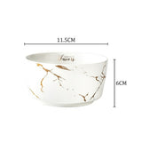 Marble Ceramic Bowl Home Tableware Set Nordic