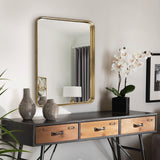 Gold Bathroom Hanging Mirror, 22"x30”