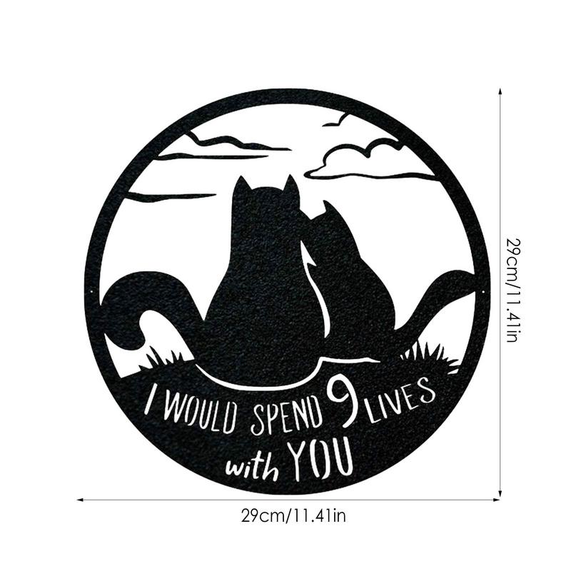 Black Cat Decor - Cat Lover Anniversary Gifts Married Husband Wife