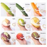 Electric Peeler Handheld USB Rechargeable Fruit Vegetables Peeler with 3 Cutter Heads Home Kitchen Tool