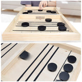 Wooden Sling Puck Game Table Hockey
