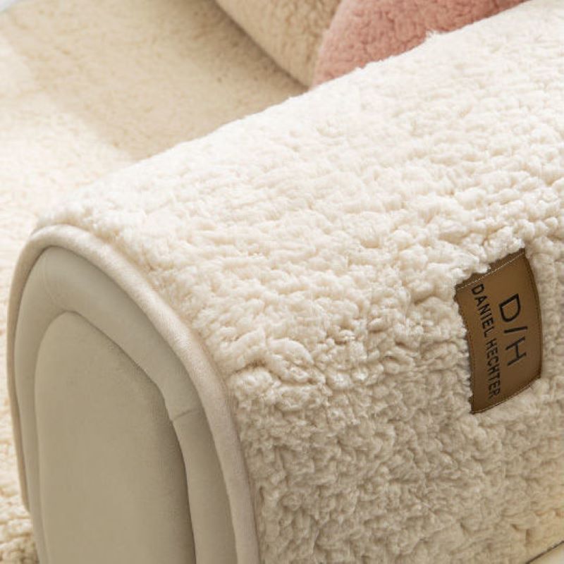 Modern Solid Color Winter Lamb Wool Sofa Towel