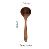 Teak tableware spoon colander long handle spoon wooden non stick