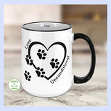 Dog Love Unconditional Heart Mug