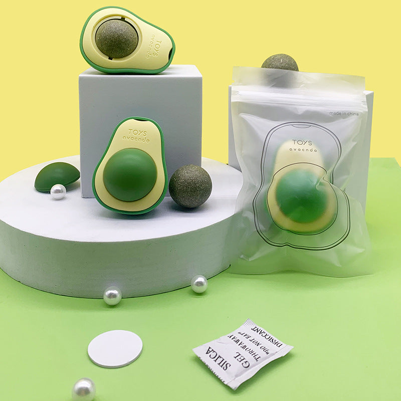 Avocado Multifunctional Catnip Toy 360 Rotating Self-healing Artifact