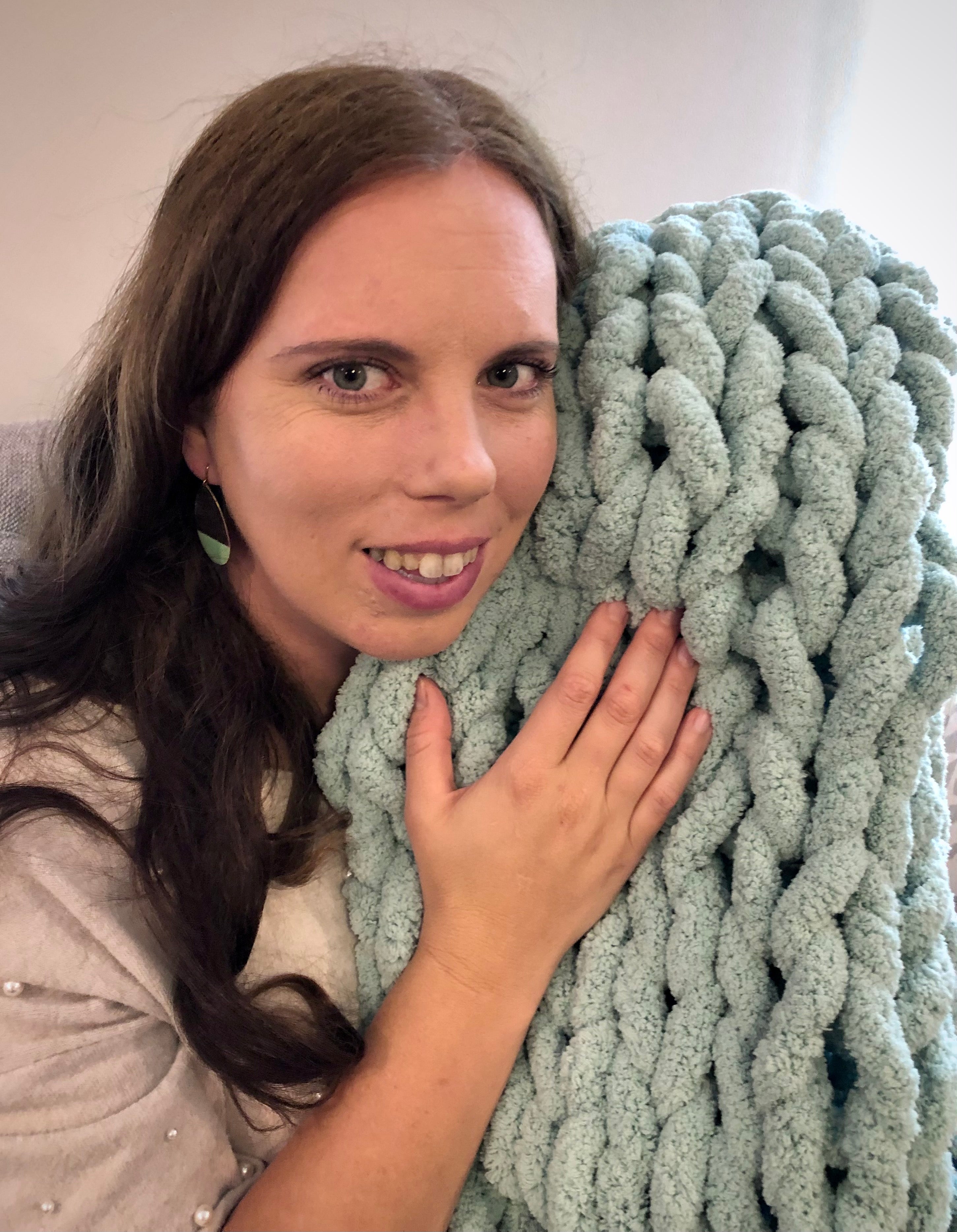 Chunky Hand Knit Blanket