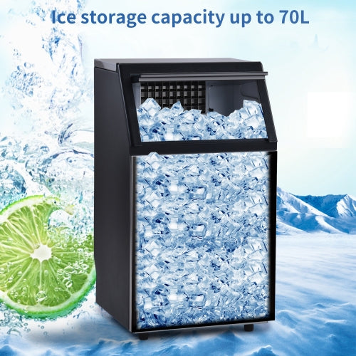 Freestanding Commercial Ice Maker Machine 66LBS/24H Auto-Clean