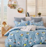 Quinn  Blue Floral 100% Cotton Comforter Set