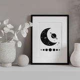 Crescent Moon Bedroom Art Print