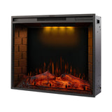30 inch LED Recessed Electric Fireplace with 3 Top Light Colors