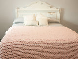 Chunky Hand Knit Blanket