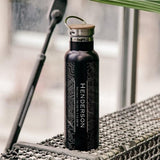 Henderson - Nevada Map Bottle with Bamboo Top in Matte Black
