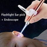 LED FlashLight Earpick Baby Ear Cleaner Endoscope Penlight Spoon