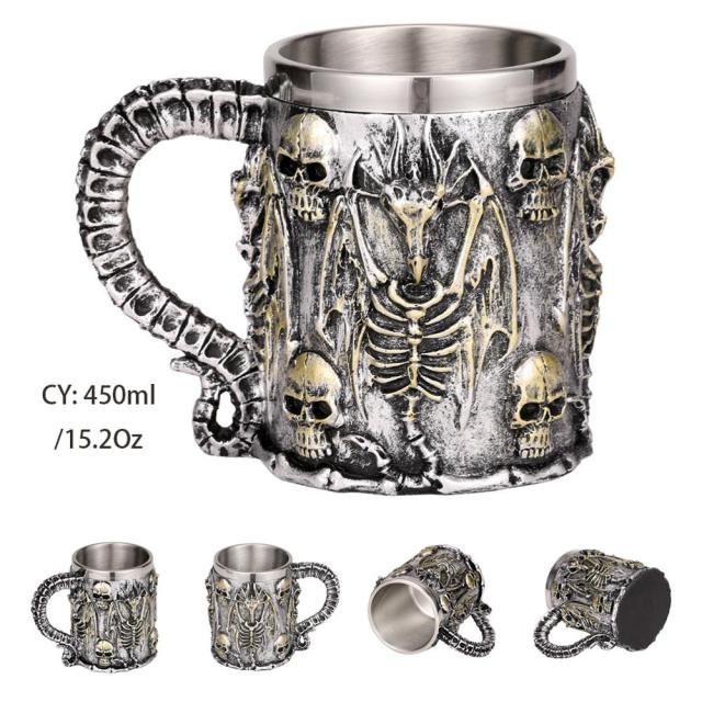 Creative Ancient Viking Style Stainless Steel Mug