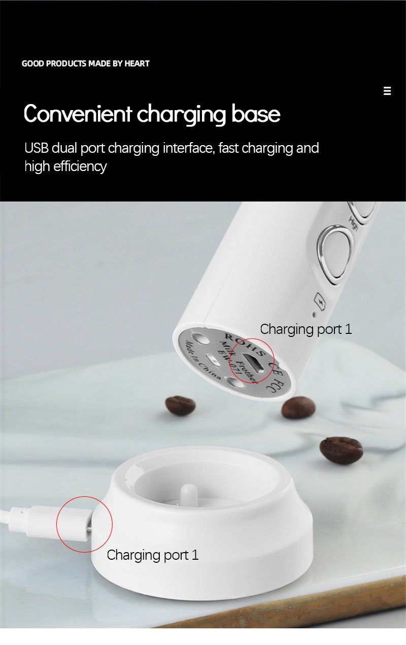 Rechargeable Frother and Mixer