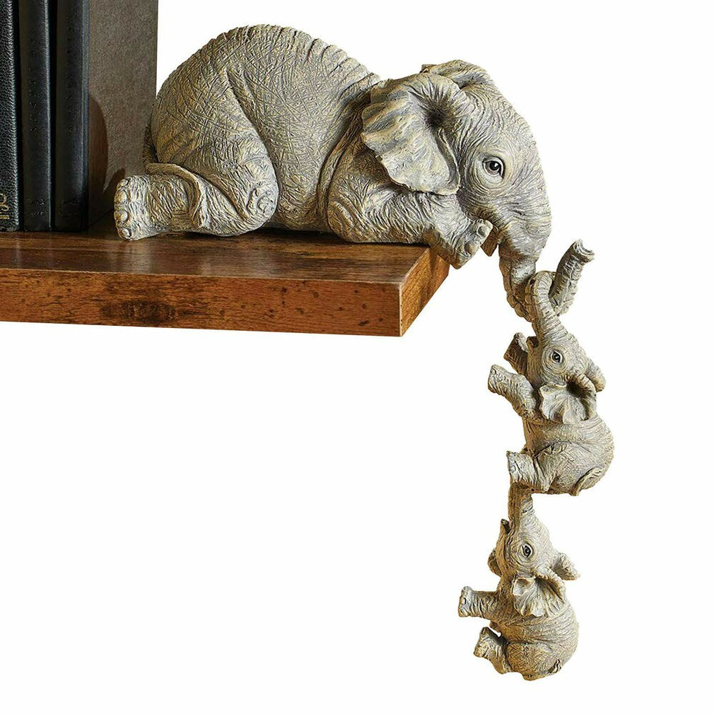 Three-Piece Elephant Hanging Statue