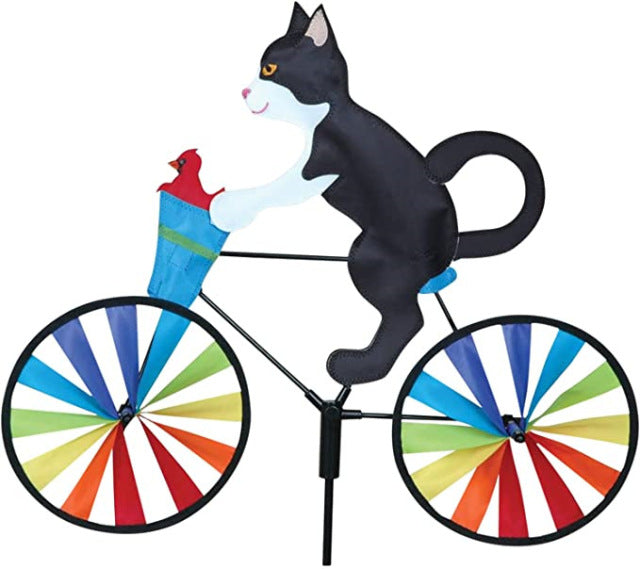 Cat Dog on Bicycle Wind Spinner