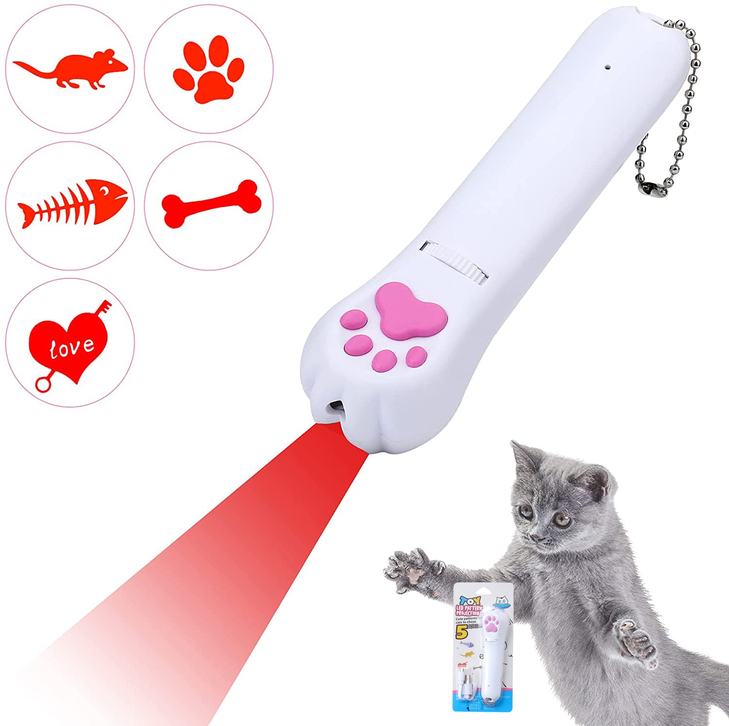 Led light pointer pet toy