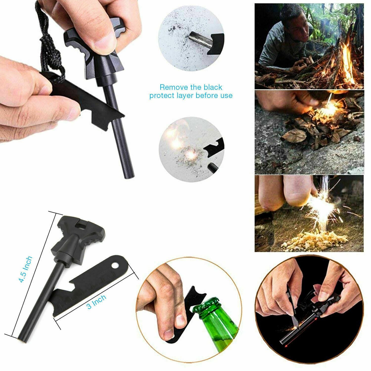 14 in 1 Outdoor Emergency Survival Gear Kit Camping Tactical Tools SOS