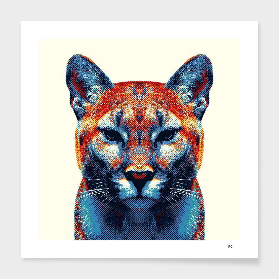 Puma - Colorful Animals  Cushion/Pillow
